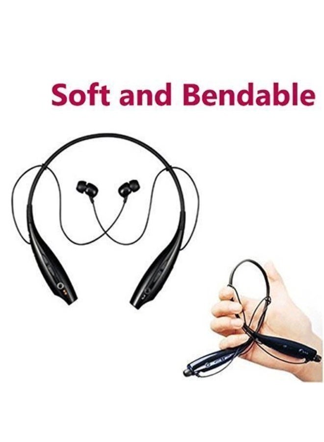 BHS HBS-730 Wireless Bluetooth Stereo Headset -  Black - Image 2